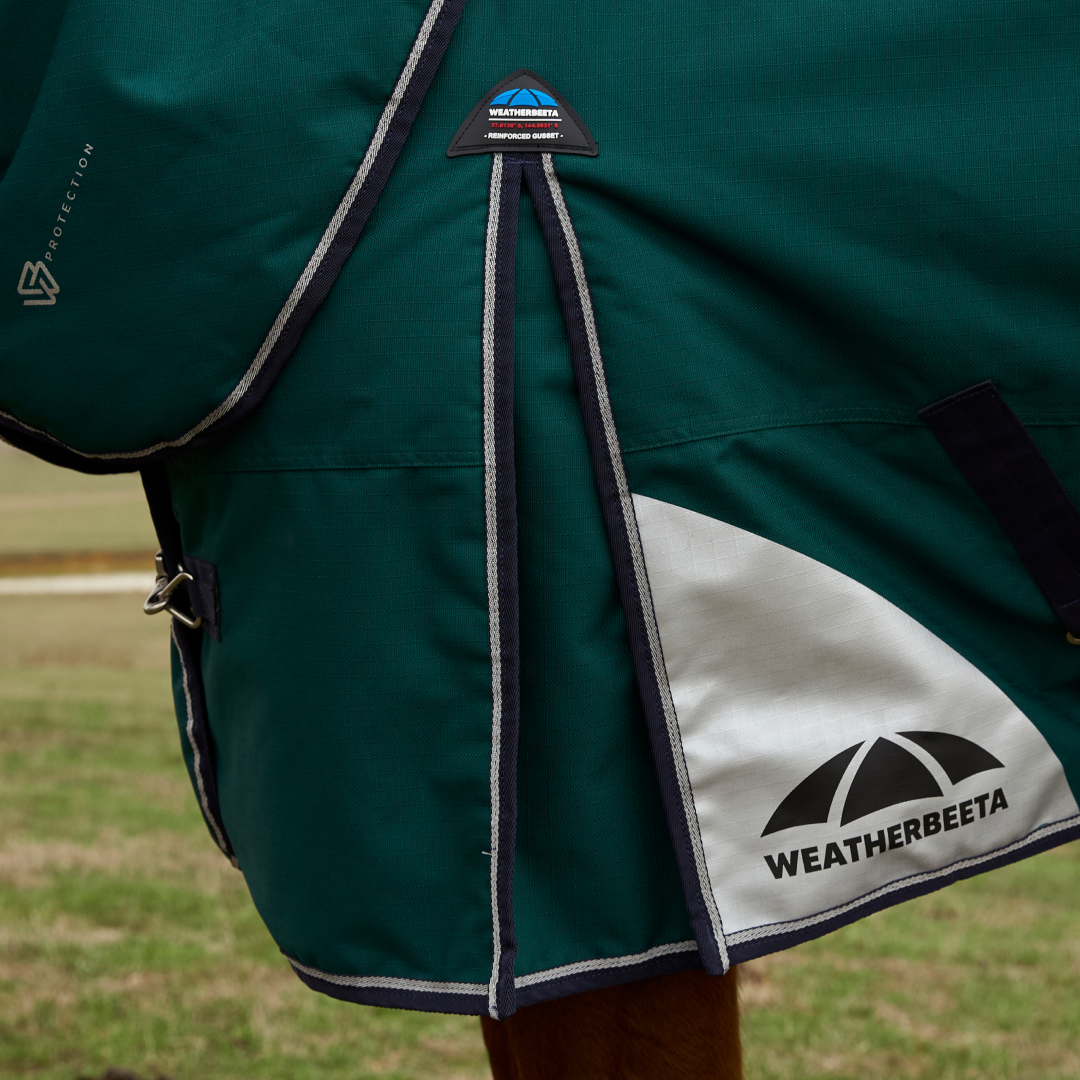 Weatherbeeta Comfitec Plus Dynamic 220G Detach-A-Neck Turnout #colour_forest-green-navy