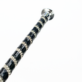 GS Equestrian Sparkle Dressage Whip with 11cm Flick #colour_black-silver