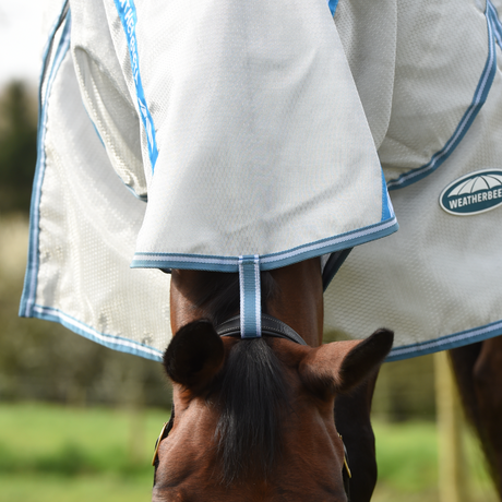 Weatherbeeta Comfitec Hexi Shield Combo Neck #colour_silver-teal-blue