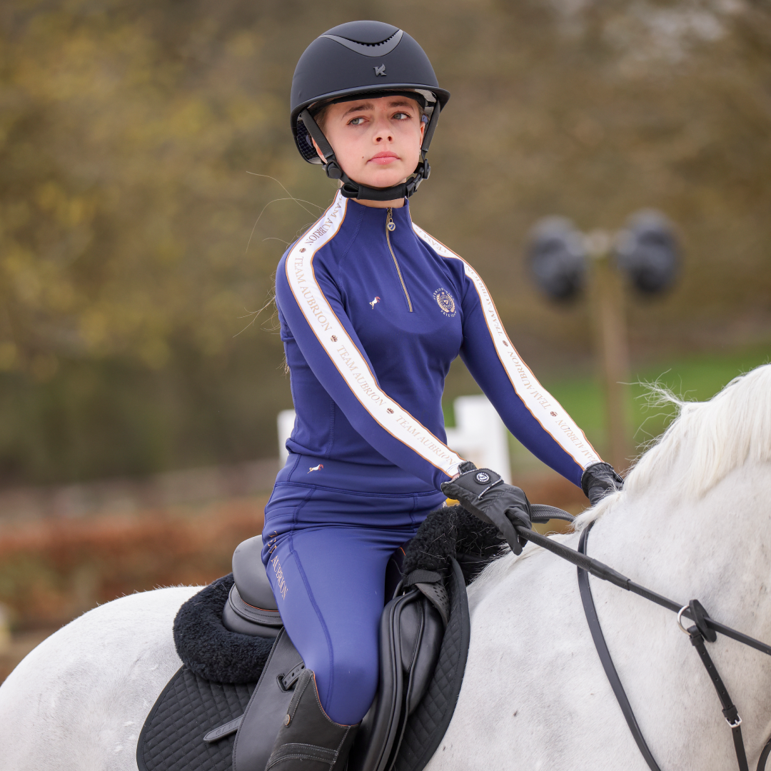 Shires Aubrion Children's Team Winter Base Layer #colour_navy