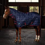 Weatherbeeta Comfitec 210D Channel Quilt 360G Combo Neck Stable #colour_navy-burgundy