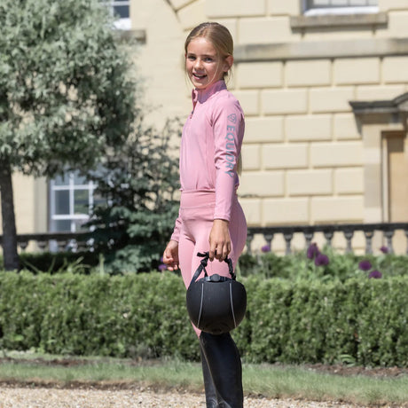 EQUIDRY Children's Water Repellent Base Layer #colour_pale-pink-grey