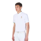 Equestro Men's Competition Polo Shirt Equestro X Fise #colour_white
