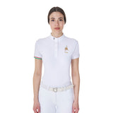 Equestro Women's Slim Fit Competition Polo Shirt Equestro X Fise #colour_white