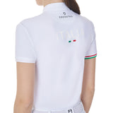 Equestro Women's Slim Fit Competition Polo Shirt Equestro X Fise #colour_white