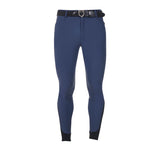 Equestro Men's Knee Grip Breeches Equestro X Fise #colour_blue
