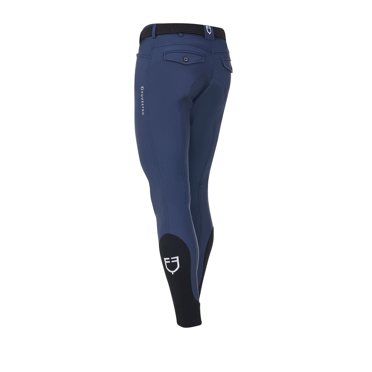 Equestro Men's Knee Grip Breeches Equestro X Fise #colour_blue