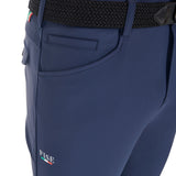 Equestro Men's Knee Grip Breeches Equestro X Fise #colour_blue