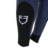 Equestro Men's Knee Grip Breeches Equestro X Fise #colour_blue
