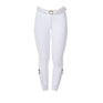 Equestro Women's Knee Grip Breeches Equestro X Fise #colour_white