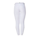 Equestro Women's Knee Grip Breeches Equestro X Fise #colour_white