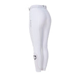 Equestro Women's Knee Grip Breeches Equestro X Fise #colour_white