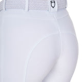 Equestro Women's Knee Grip Breeches Equestro X Fise #colour_white