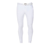 Equestro Men's Full Grip Breeches Equestro X Fise #colour_white