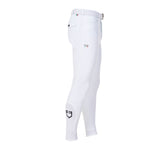 Equestro Men's Full Grip Breeches Equestro X Fise #colour_white