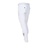 Equestro Men's Full Grip Breeches Equestro X Fise #colour_white