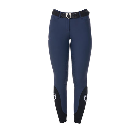 Equestro Women's Full Grip Breeches Equestro X Fise #colour_blue