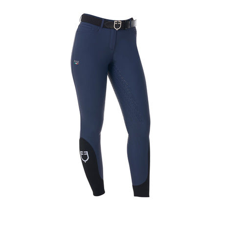 Equestro Women's Full Grip Breeches Equestro X Fise #colour_blue