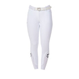 Equestro Women's Full Grip Breeches Equestro X Fise #colour_white