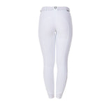 Equestro Women's Full Grip Breeches Equestro X Fise #colour_white
