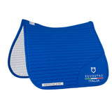 Equestro Dressage Saddle Pad With Embroidered Logo Equestro X Fise #colour_blue