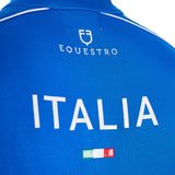 Equestro Men's Training Polo Shirt With Italian Flag Zip Equestro X Fise