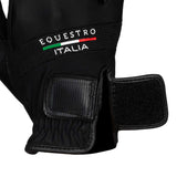 Equestro Gloves In Technical Fabric Equestro X Fise #colour_black