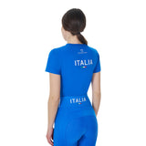 Equestro Women's Slim Fit T-Shirt Equestro X Fise #colour_blue