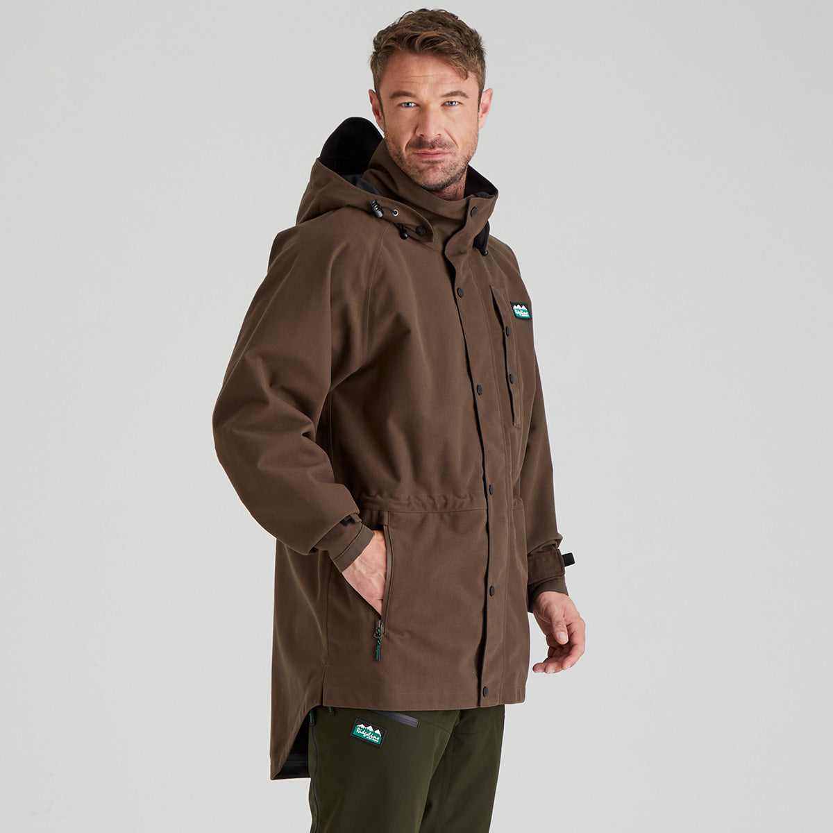 Ridgeline Mens Monsoon Classic Jacket #colour_bark