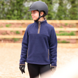 Shires Aubrion Core Young Rider Half Zip Fleece #colour_navy