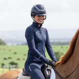 EQUIDRY Women's Water Repellent Zip up Top #colour_navy-white