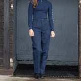EQUIDRY Women's Unlined Waterproof Trousers #colour_navy