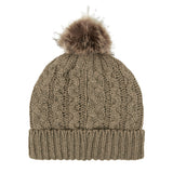 Ridgeline Nordic Fleck Bobble Hat #colour_teak