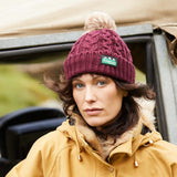 Ridgeline Nordic Fleck Bobble Hat #colour_winter-berry