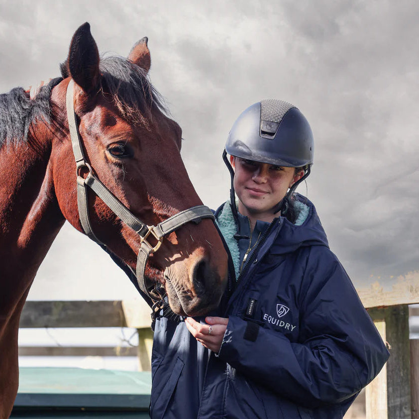 EQUIDRY Women's Thick Fleece Evolution #colour_navy-jade