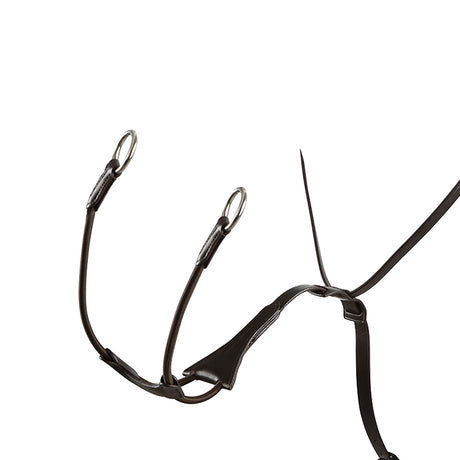 Equestro Tanned Leather Collier Martingale #colour_black