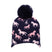 Hy Equestrian Flaine Children's Bobble Hat #colour_navy-pink