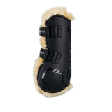 Equestro Tendon Boots In Polyurethane With Synthetic Lambskin #colour_black