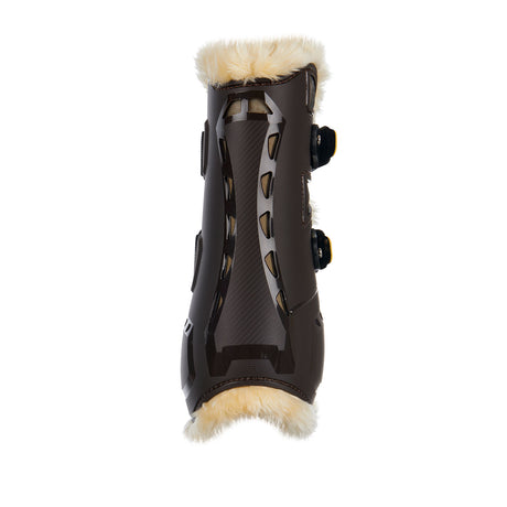 Equestro Tendon Boots In Polyurethane With Synthetic Lambskin #colour_brown