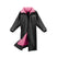 EQUIDRY Women's Thick Fleece Evolution Stowaway Hood #colour_black-peacock-pink