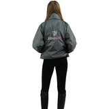 EQUIDRY Women's Thin Fleece Shortie #colour_grey-peacock-pink