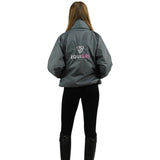 EQUIDRY Women's Thin Fleece Shortie #colour_grey-penelope-pink