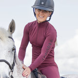 EQUIDRY Women's Water Repellent Base Layer #colour_plum-black