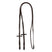 Equestro Leather And Rubber Reins Silver Fitting (1.6Cm) #colour_brown