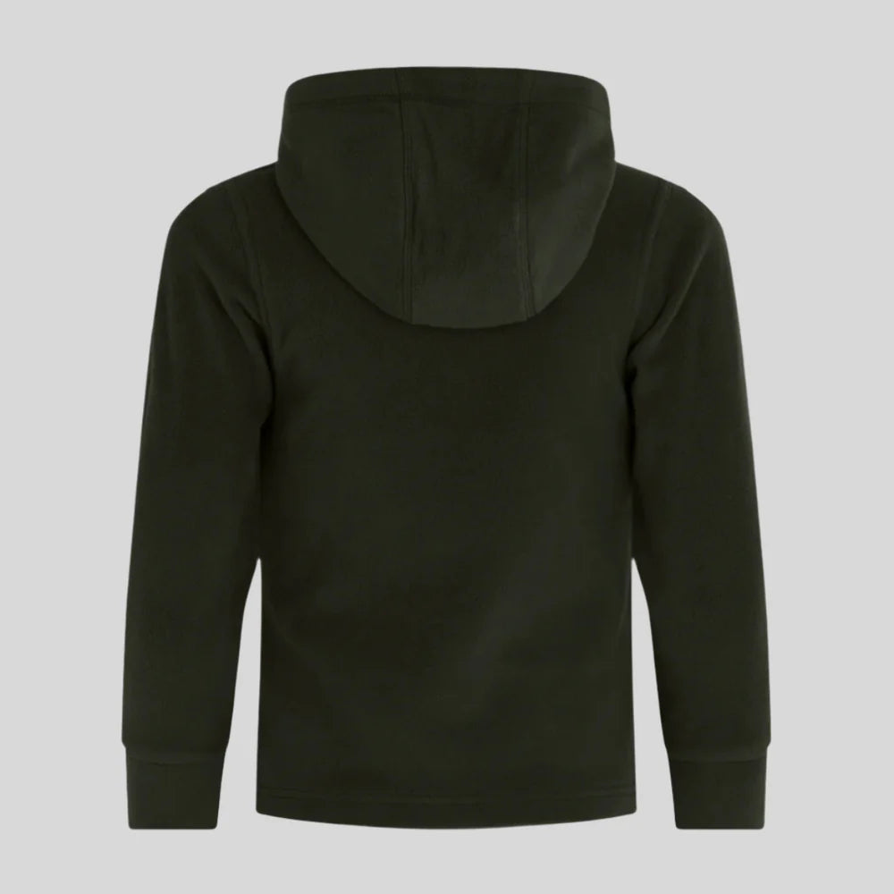 Ridgeline Kids Ballistic Long Sleeved Fleece Hoodie #colour_deep-forest