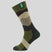 Ridgeline Merino Mid Length Wool Socks #colour_olive-stripes