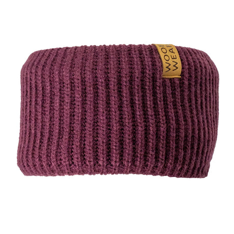 Woof Wear Ribbed Headband #colour_plum