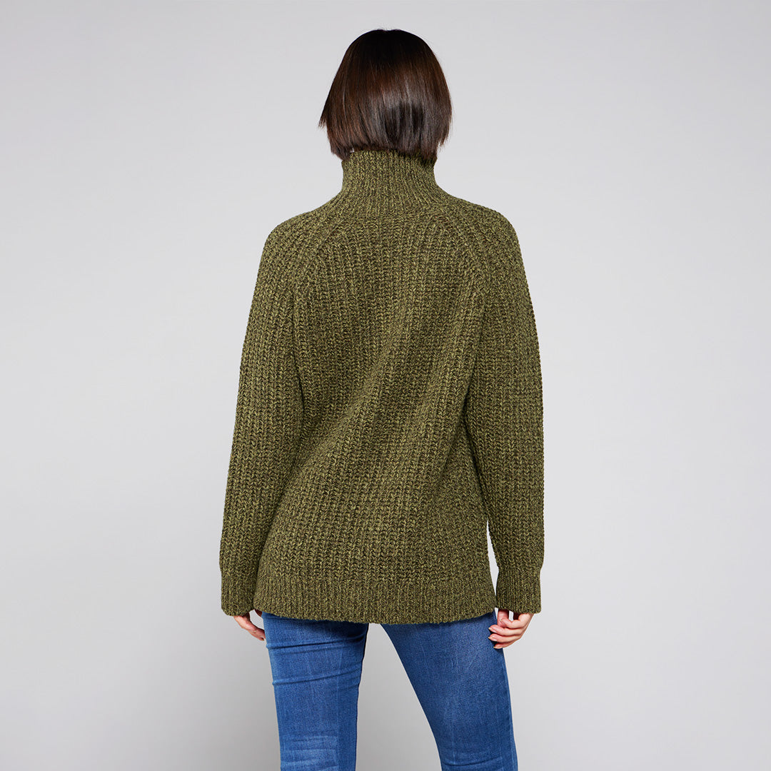 Toggi Ruislip Chunky Kit Sweater #colour_olive-green
