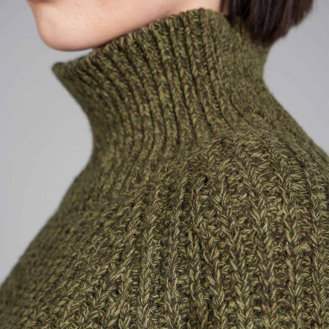 Toggi Ruislip Chunky Kit Sweater #colour_olive-green