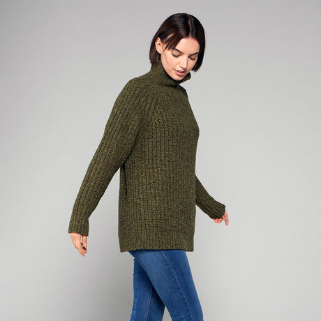 Toggi Ruislip Chunky Kit Sweater #colour_olive-green